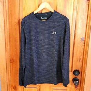 Under Armour Heatgear Threadborne Seamless XL Heather Black Long Sleeve Shirt